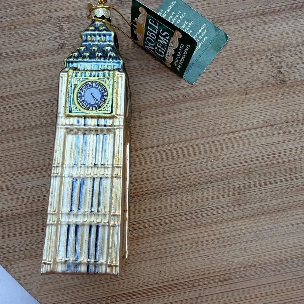 Kurt Adler 5-1/2-Inch Noble Gems Glass Big Ben Ornament‎